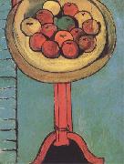 Henri Matisse Apples on the Table against a Green Background (mk35) painting